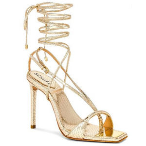 SCHUTZ Vikki Gold Heels Size 8.5B Special Occasion